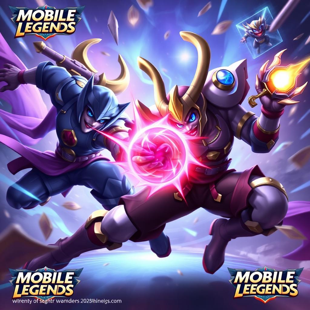 MLBB key art — mobile MOBA heroes in team-fight action